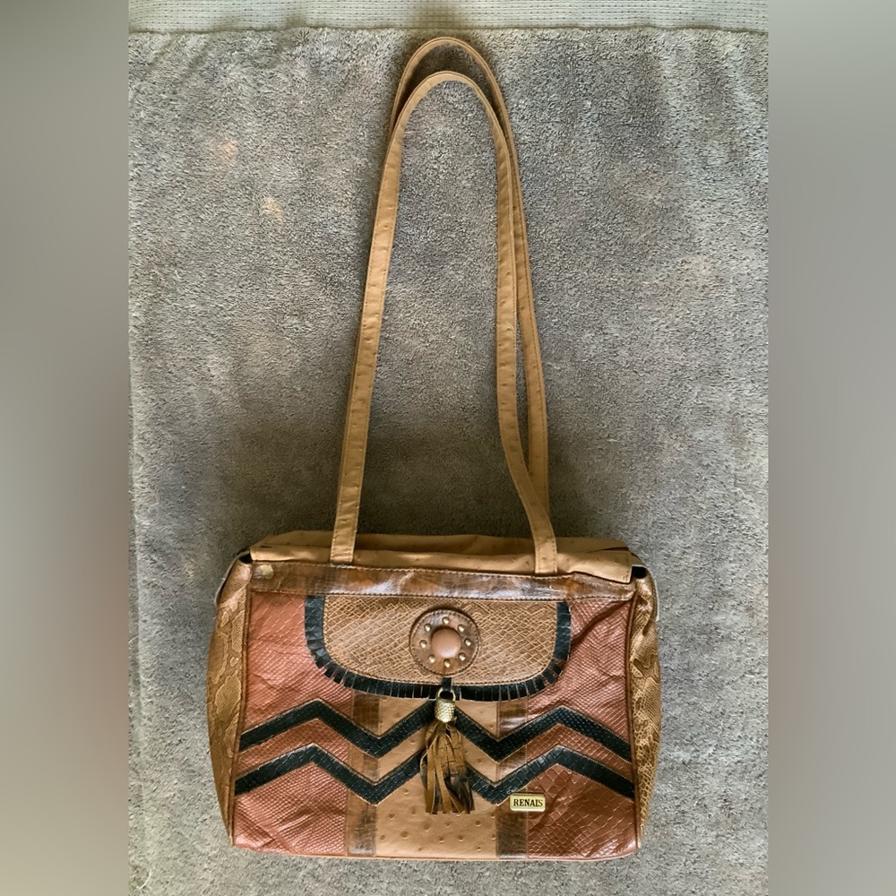 VINTAGE LEATHER SATCHEL / PURSE.